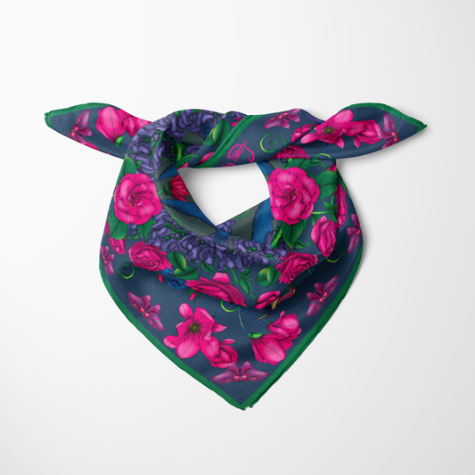 Awakening - Deep & Cool Silk Scarf