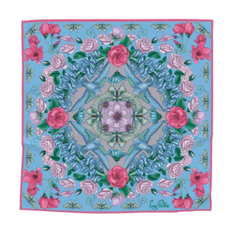 Awakening - Vivid & Cool Silk Scarf