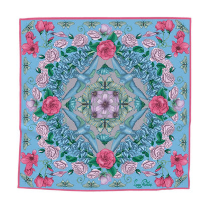 Awakening - Vivid & Cool Silk Scarf