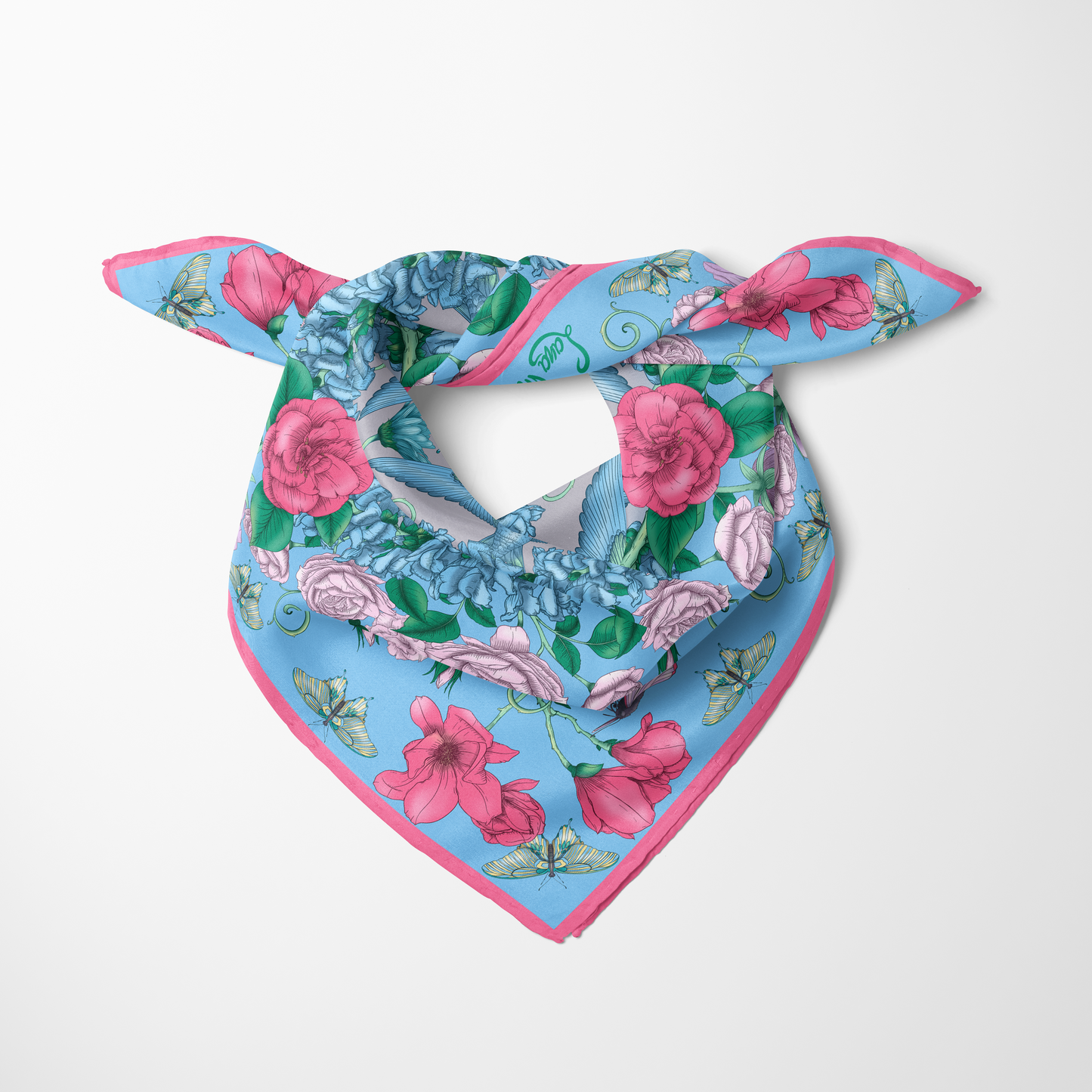 Awakening - Vivid & Cool Silk Scarf